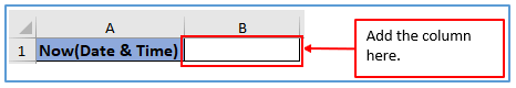 Current date and time in Excel