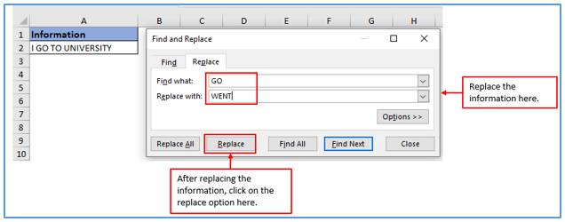 Substitute function in excel