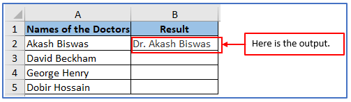 Formula of add words to every cell