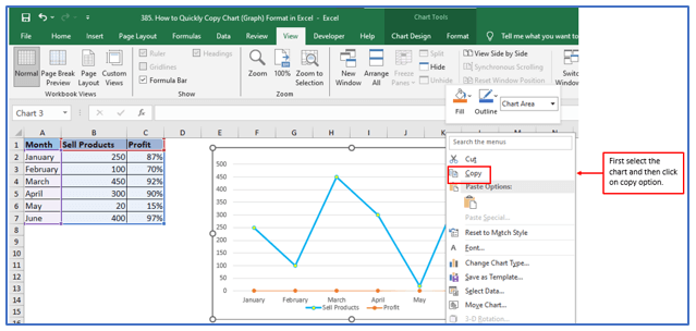 Copy Chart Format to Another Chart