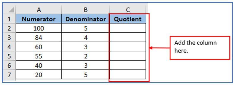 Quotient function in Excel