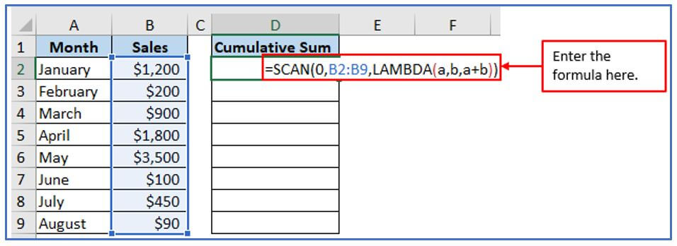 Excel SCAN Function