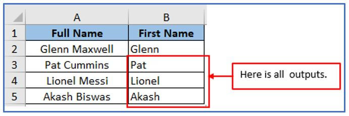 LEFT function in Excel