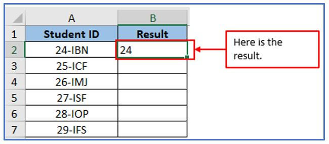 LEFT function in Excel