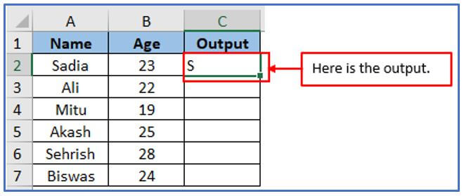 LEFT function in Excel