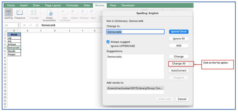 Thesaurus and Spelling check